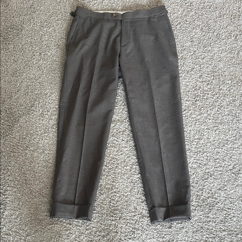 Suitsupply Taupe Tropical Wool Dress Pants for Effortless Style